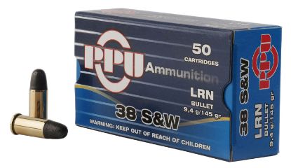 Picture of Ppu Pph38sw Handgun 38 S&W 145 Gr Lead Round Nose 50 Per Box/ 20 Case 