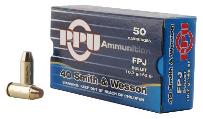 Picture of Ppu Pph40f Handgun 40 S&W 165 Gr Flat Point Jacketed 50 Per Box/ 10 Case 