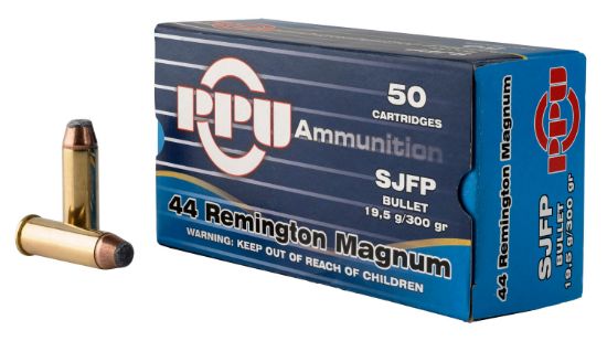 Picture of Ppu Pph44mf Handgun 44 Rem Mag 300 Gr Semi Jacketed Flat Point 50 Per Box/ 10 Case 