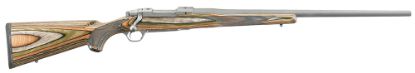 Picture of Ruger 17122 Hawkeye Predator Full Size 223 Rem 5+1 22" Matte Stainless Steel Barrel, Integral Scope Mounts Stainless Steel Receiver, Green Mountain Fixed Laminate Stock 