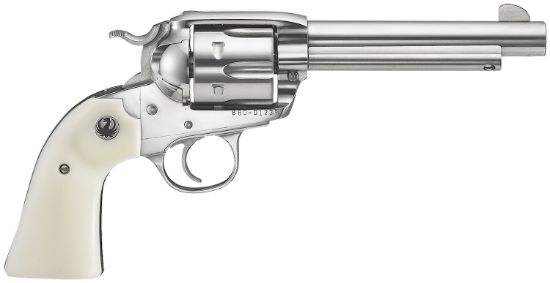 Picture of Ruger 5130 Vaquero 357 Mag/38 Special 6Rd 5.50" High Gloss Barrel, Cylinder & Frame, Simulated Ivory Grip, Transfer Bar Safety, Bisley Style Hammer 