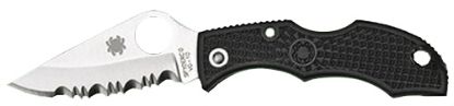 Picture of Spyderco Lbks3 Ladybug 3 1.94" Folding Modified Clip Point Serrated Vg-10 Ss Blade Black Frn Handle 