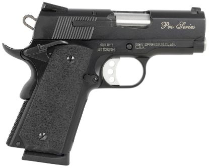 Picture of Smith & Wesson 178020 1911 Performance Center Pro Sub-Compact Frame 45 Acp 7+1, 3" Stainless Steel Barrel, Black Serrated Stainless Steel Slide, Black Aluminum Frame W/Beavertail, Black Stippled Grip