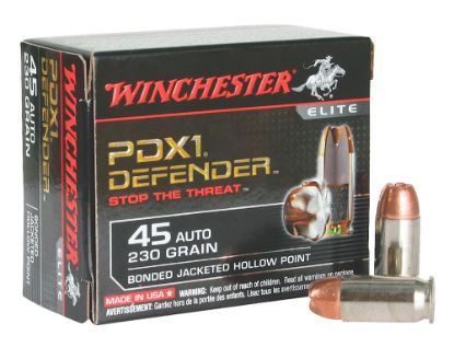 Picture of Winchester Ammo S45pdb Defender 45 Acp 230 Gr Bonded Jacket Hollow Point 20 Per Box/ 10 Case 