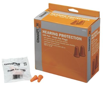 Picture of Champion Targets 40959 Molded Ear Plugs 32 Db In The Ear Contouring Orange Foam 100 Pair 