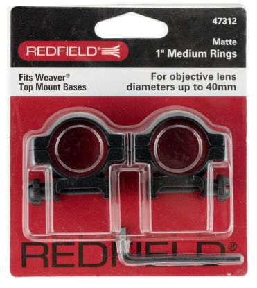 Picture of Redfield Mounts 47312 1 Inch Rings Matte Black Medium 