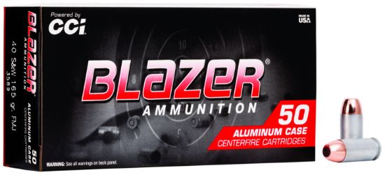 Picture of Cci 3589 Blazer Handgun 40 S&W 165 Gr Total Metal Jacket 50 Per Box/20 Cs 