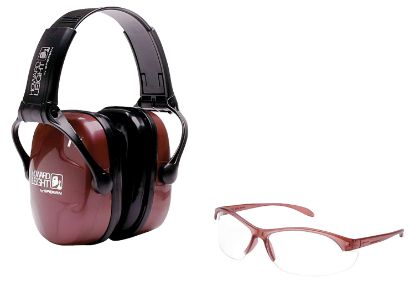 Picture of Howard Leight R01727 Woman's Shooting Safety Combo 25 Db Over The Head Dusty Rose/Black Women 