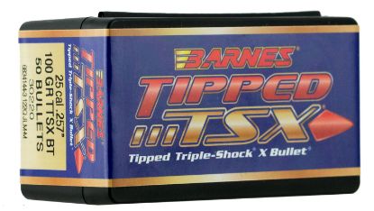 Picture of Barnes Bullets 30220 Tipped Tsx 25 Cal .257 100 Gr Ttsx Boat Tail 50 Per Box 