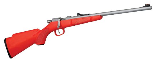 Picture of Henry H005s Mini Bolt 22 Short, 22 Long Or 22 Lr Caliber With 1Rd Capacity, 16.25" Barrel, Stainless Steel Metal Finish & Orange Synthetic Stock Right Hand (Youth) 