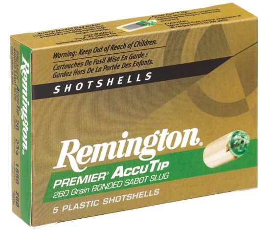 Picture of Remington Ammunition 20496 Premier Accutip 20 Gauge 2.75" Sabot Slug Shot 5 Per Box/ 20 Cs 