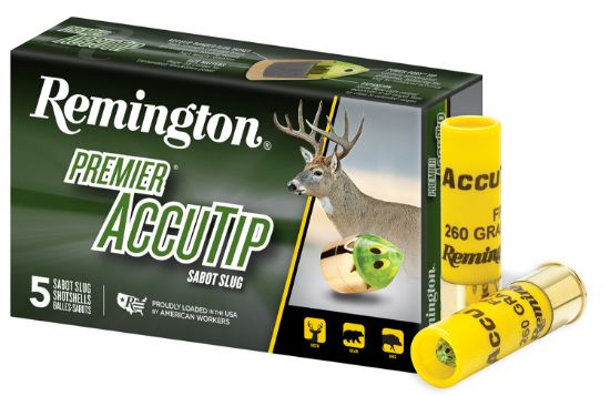 Picture of Remington Ammunition 20498 Premier Accutip 20 Gauge 3" Sabot Slug Shot 5 Per Box/ 20 Cs 