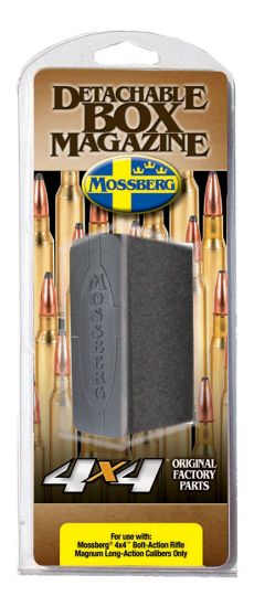 Picture of Mossberg 95034 Drop Box Magazine Patriot 3Rd 338 Win Mag/300 Win Mag/7Mm Rem Fits Mossberg 4X4 Long Action Black Polymer 