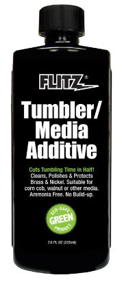 Picture of Flitz Ta04835 Tumbler Media Additive Compatible W/Corn Cob & Walnut Media 7.6 Oz. Squeeze Bottle 