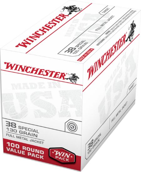 Picture of Winchester Ammo Usa38spvp Usa Value Pack 38 Special 130 Gr Full Metal Jacket 100 Per Box/ 5 Case 