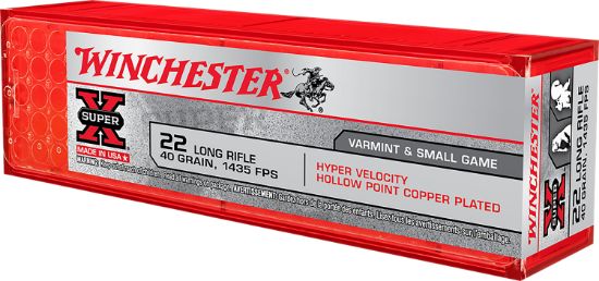 Picture of Winchester Ammo Xhv22lr Super X 22 Lr 40 Gr Hyper Velocity Hollow Point Copper Plated 100 Per Box/ 20 Case 