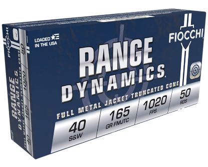 Picture of Fiocchi 40Swf Range Dynamics 40 S&W 165 Gr Full Metal Jacket Truncated Cone 50 Per Box/ 20 Case 