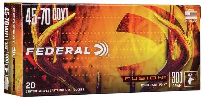 Picture of Federal F4570fs1 Fusion 45-70 Gov 300 Gr Fusion Soft Point 20 Per Box/ 10 Case 