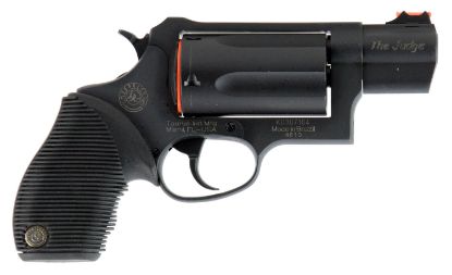 Picture of Taurus 2441031Tc Judge Public Defender Small Frame 45 Colt (Lc) 410 Bore 5Rd, 2" Matte Black Oxide Steel Barrel, Cylinder & Frame, Black Ribber Grip, Transfer Bar Safety, Exposed Hammer 