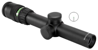 Picture of Trijicon 200057 Accupoint Black Hardcoat Anodized 1-4X 24Mm 30Mm Tube Illuminated Green Triangle Post Reticle 