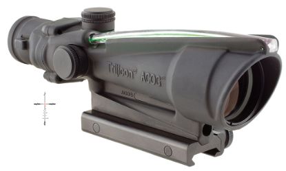 Picture of Trijicon 100163 Acog Black Hardcoat Anodized 3.5X 35Mm Illuminated Green Crosshair .223/5.56 Bdc Reticle 