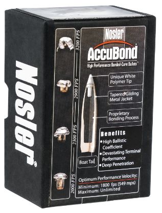 Picture of Nosler 57873 Accubond 6.5 Creedmoor .264 140 Gr Spitzer Point/ 50 Per Box 