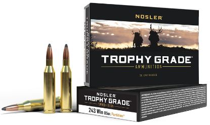 Picture of Nosler 60002 Trophy Grade 243 Win 85 Gr Nosler Spitzer Partition 20 Per Box/ 10 Case 