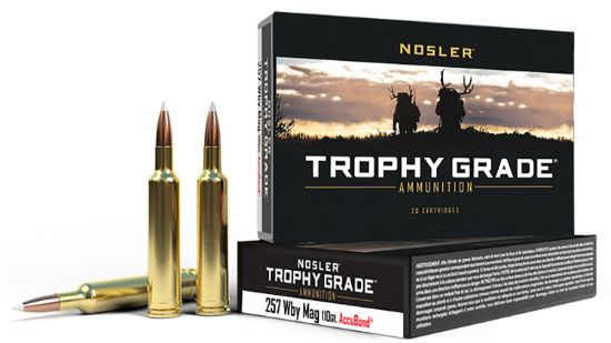 Picture of Nosler 60012 Trophy Grade 257 Wthby Mag 110 Gr Nosler Accubond 20 Per Box/ 10 Case 