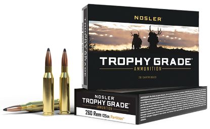 Picture of Nosler 60018 Trophy Grade 260 Rem 125 Gr Nosler Spitzer Partition 20 Per Box/ 10 Case 