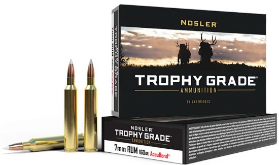 Picture of Nosler 60048 Trophy Grade 7Mm Rum 160 Gr Nosler Spitzer Partition 20 Per Box/ 10 Case 