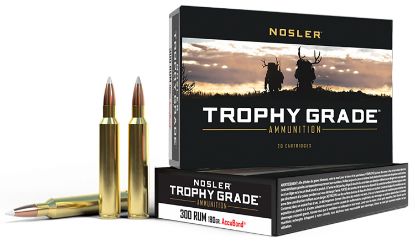 Picture of Nosler 60065 Trophy Grade 300 Rum 180 Gr Nosler Accubond 20 Per Box/ 10 Case 