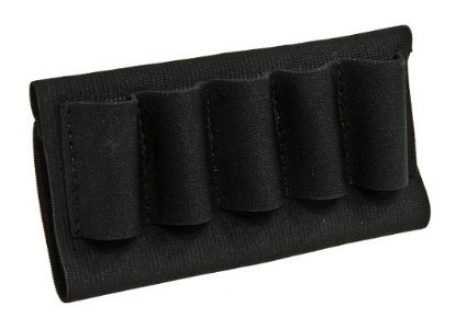 Picture of Blackhawk 74Sh02bk Buttstock Shell Holder Black Nylon Capacity 5Rd Shotgun Buttstock Mount 