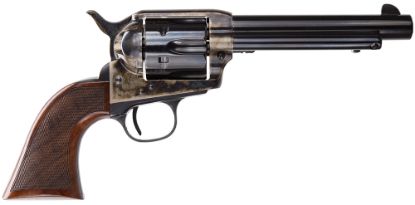 Picture of Taylors & Company 4108De Smoke Wagon Deluxe 357 Mag 6Rd 5.50" Blued Cylinder & Barrel Color Case Hardened Steel Frame Checkered Walnut Grip (Taylor Tuned) 