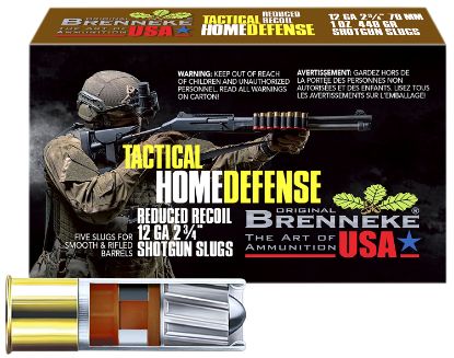 Picture of Brenneke Sl122thd Thd Home Defense 12 Gauge 2.75" 1 Oz Slug Shot 5 Per Box/ 50 Case 