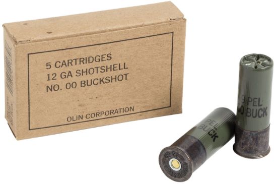 Picture of Winchester Ammo Q1544 Military Grade 12 Gauge 2.75" 9 Pellets 00 Buck Shot 5 Per Bx/ 50 Case 