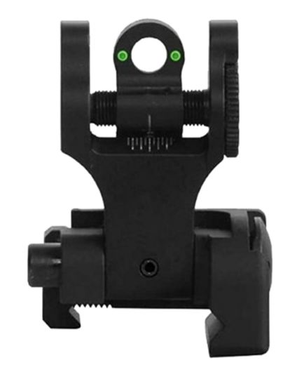 Picture of Troy Ind Ssigfbsrtbt00 Tritium Rear Folding Battlesight Round Black Hardcoat Anodized For Ar-15 