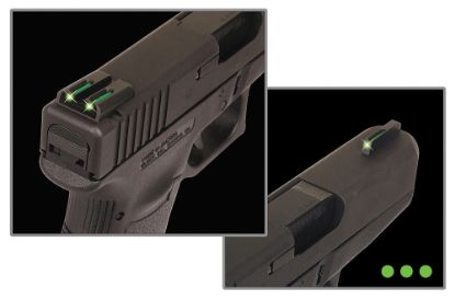 Picture of Truglo Tg131mpt Tfo Black | Green Tritium & Fiber Optic Front Sight Green Tritium & Fiber Optic Rear Sight 