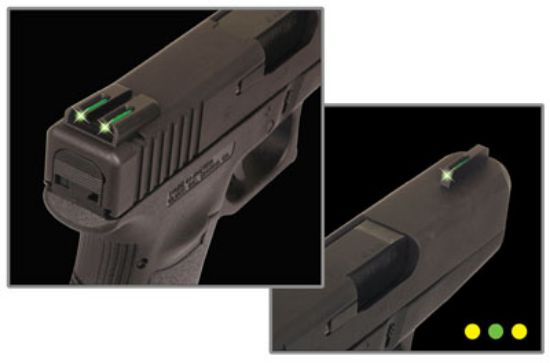 Picture of Truglo Tg131mpty Tfo Black | Green Tritium & Fiber Optic Front Sight Yellow Tritium & Fiber Optic Rear Sight 