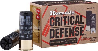 Picture of Hornady 86240 Critical Defense 12 Gauge 2.75" 00 Buck Shot 10 Per Box/ 10 Case 