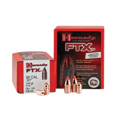 Picture of Hornady 35745 Ftx 38 Cal .357 140 Gr Flex Tip Expanding 100 Per Box/ 15 Case 