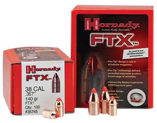 Picture of Hornady 45218 Ftx 45 Cal .452 225 Gr Flex Tip Expanding 100 Per Box/ 15 Case 