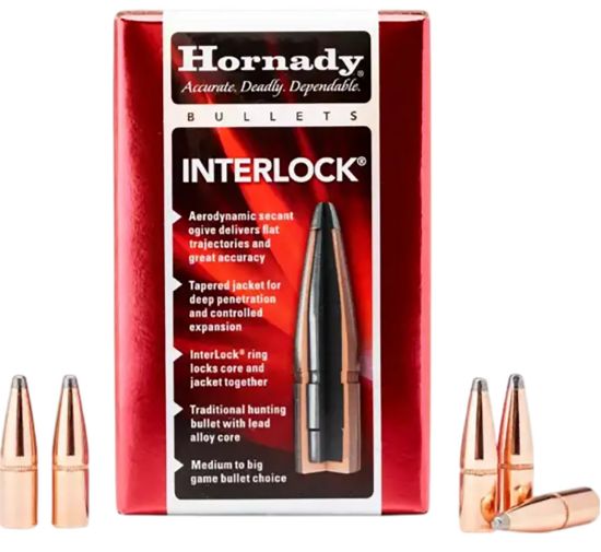 Picture of Hornady 3090 Interlock 30 Cal .308 220 Gr Round Nose 100 Per Box/ 15 Case 