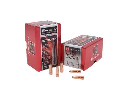 Picture of Hornady 3130 Interlock 303 Cal .312 174 Gr Round Nose 100 Per Box/ 15 Case 