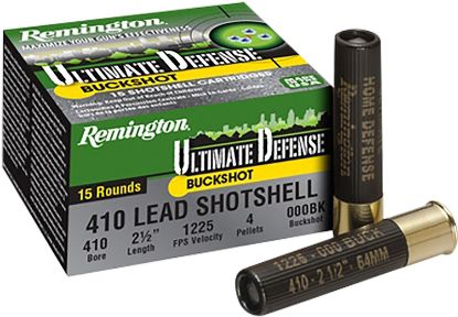 Picture of Remington Ammunition 20697 Ultimate Defense Buckshot 410 Gauge 2.50" 000 Buck Shot 15 Per Box/ 10 Cs 