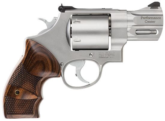 Picture of Smith & Wesson 170135 Performance Center Model 629 44 Rem Mag, 44 S&W Spl 6Rd 2.63" Stainless Steel Barrel & Cylinder Matte Silver Stainless Steel Frame With Wood Grip 