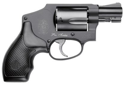 Picture of Smith & Wesson 178041 Model 442 Performance Center 38 S&W Spl +P 1.88" Stainless Steel Barrel, 5Rd Carbon Steel Cylinder, Aluminum J-Frame, Black Metal Finish, Includes Moon Clips, No Internal Lock 