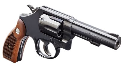 Picture of Smith & Wesson 150786 Model 10 Classic *Ca Compliant 38 S&W Spl +P Blued Carbon Steel 4" Barrel, 6Rd Cylinder & K-Frame With Checkered Wood Grips 