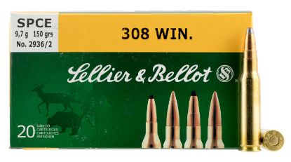 Picture of Sellier & Bellot Sb308d Rifle 308 Win 150 Gr Soft Point Cut Through Edge 20 Per Box/ 25 Case 