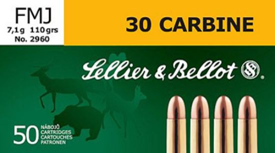 Picture of Sellier & Bellot Sb30a Rifle 30 Carbine 110 Gr Full Metal Jacket 50 Per Box/ 20 Case 