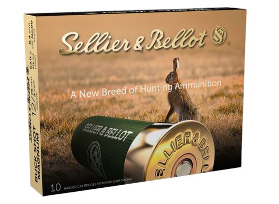 Picture of Sellier & Bellot Sb12bsa Hunting Magnum 12 Gauge 3" 15 Pellets 1 7/8 Oz 00 Buck Shot 10 Per Box/ 25 Case 